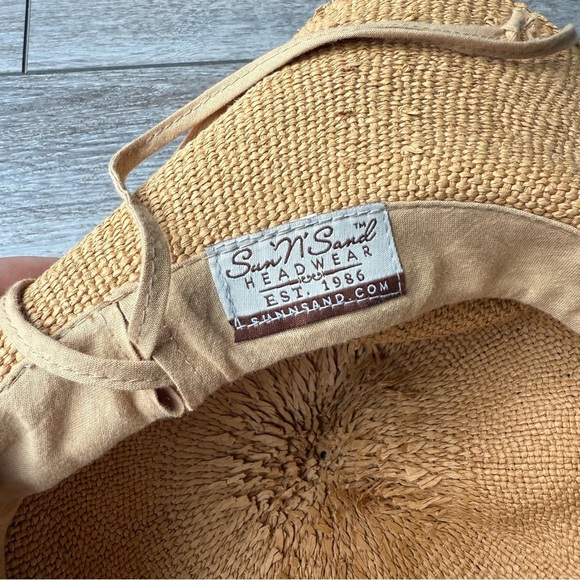 Sun n Sand Wide-brimmed Straw Hat Adjustable - Picture 7 of 11